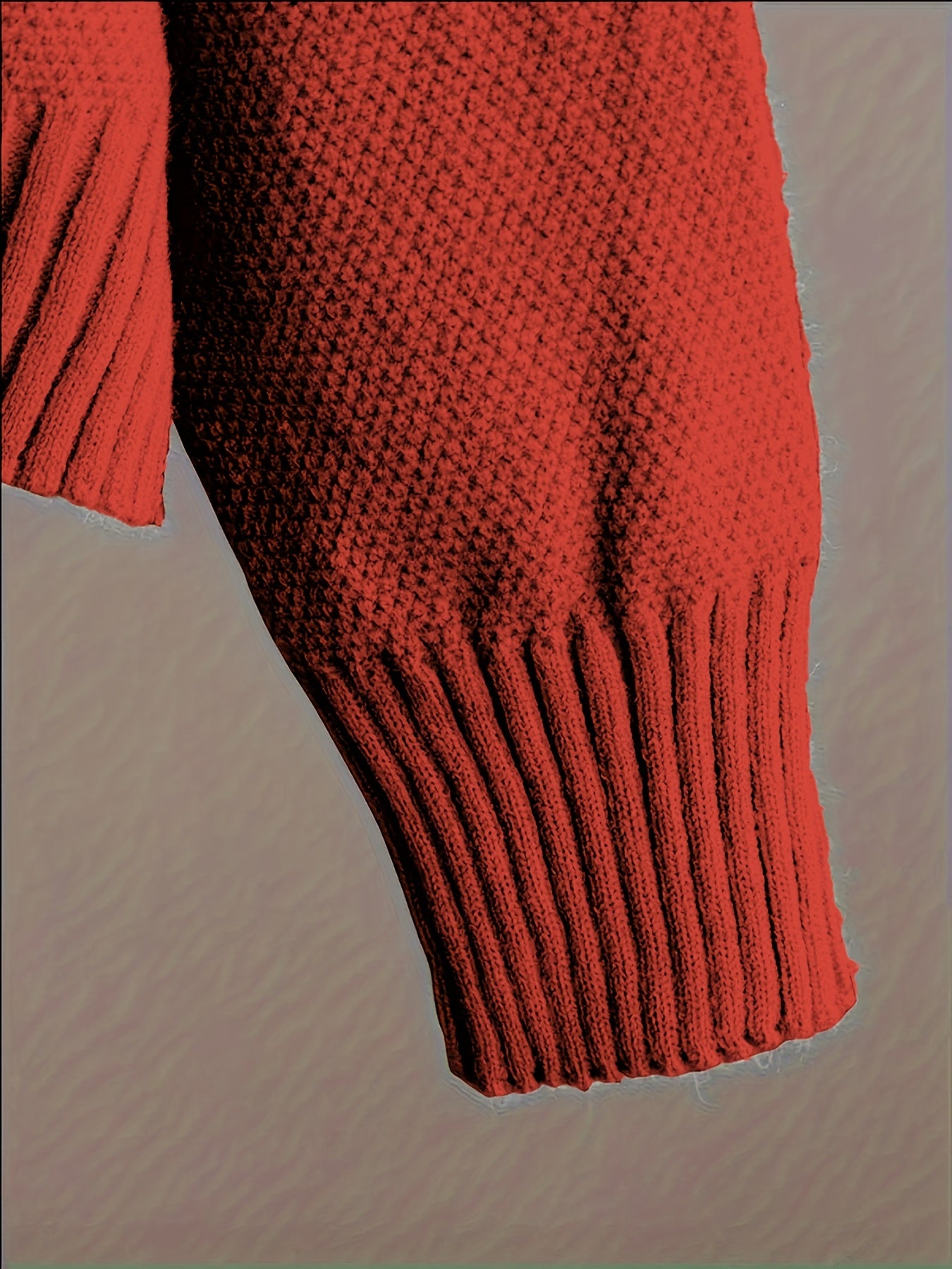 Ladies' Early Autumn New Sweater Fashion Two-piece Set: Unique Pattern Round Neck Drop Shoulder Long Sleeve Pullover + Straight Wide Leg Pants Combination, Loose And Casual Series