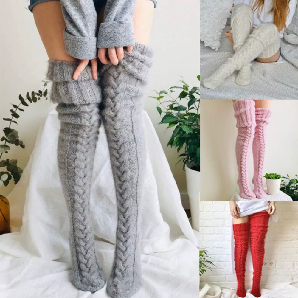 Wool Warm Feet Set Stockings over the Knee Socks Stockings