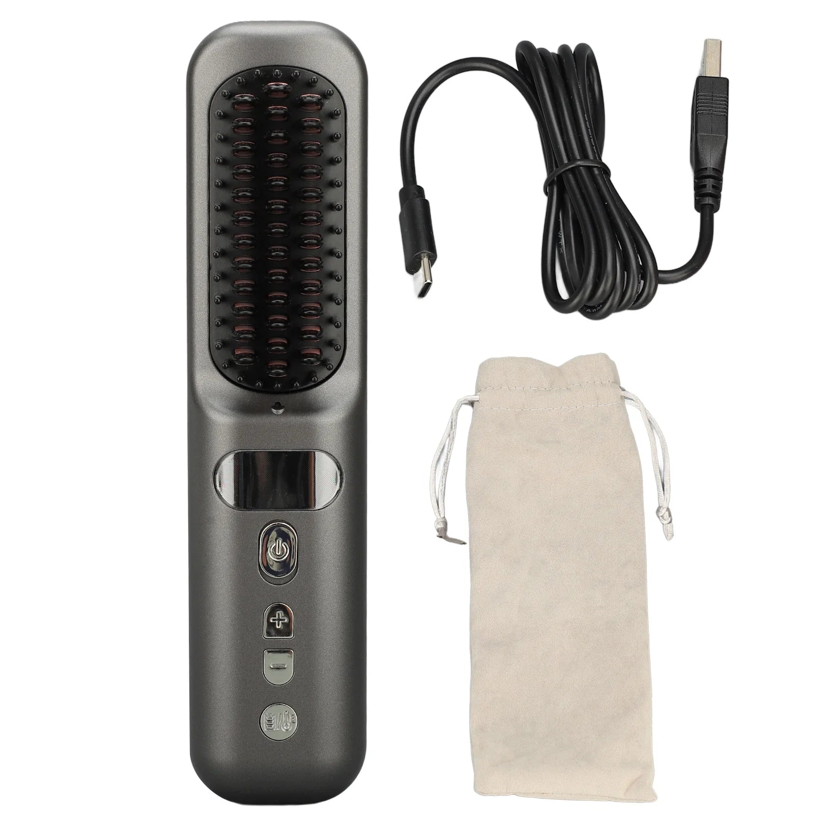 Portable Ionic Hair Straightening Brush Office Worker Straight Hair Comb