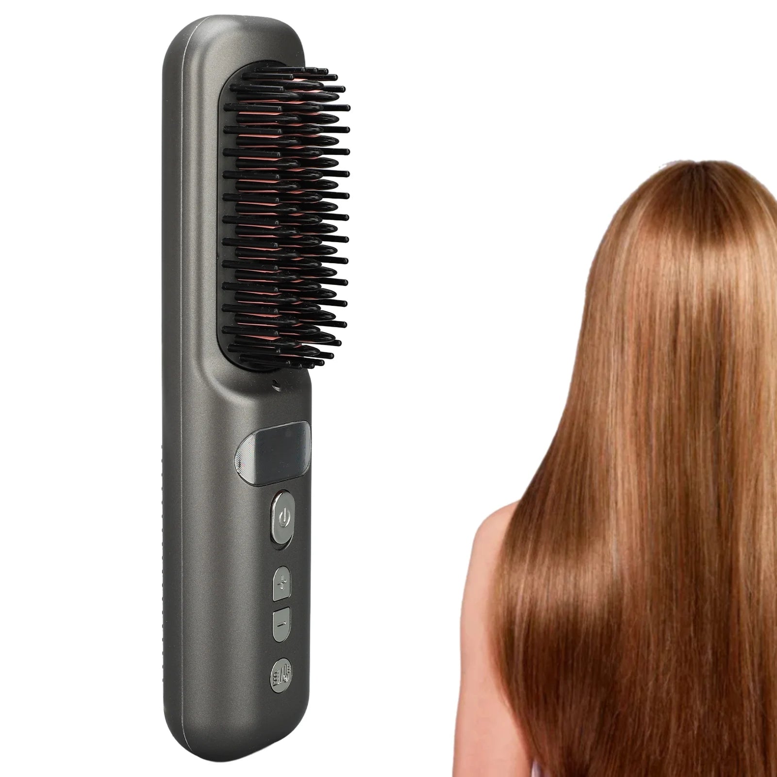 Portable Ionic Hair Straightening Brush Office Worker Straight Hair Comb