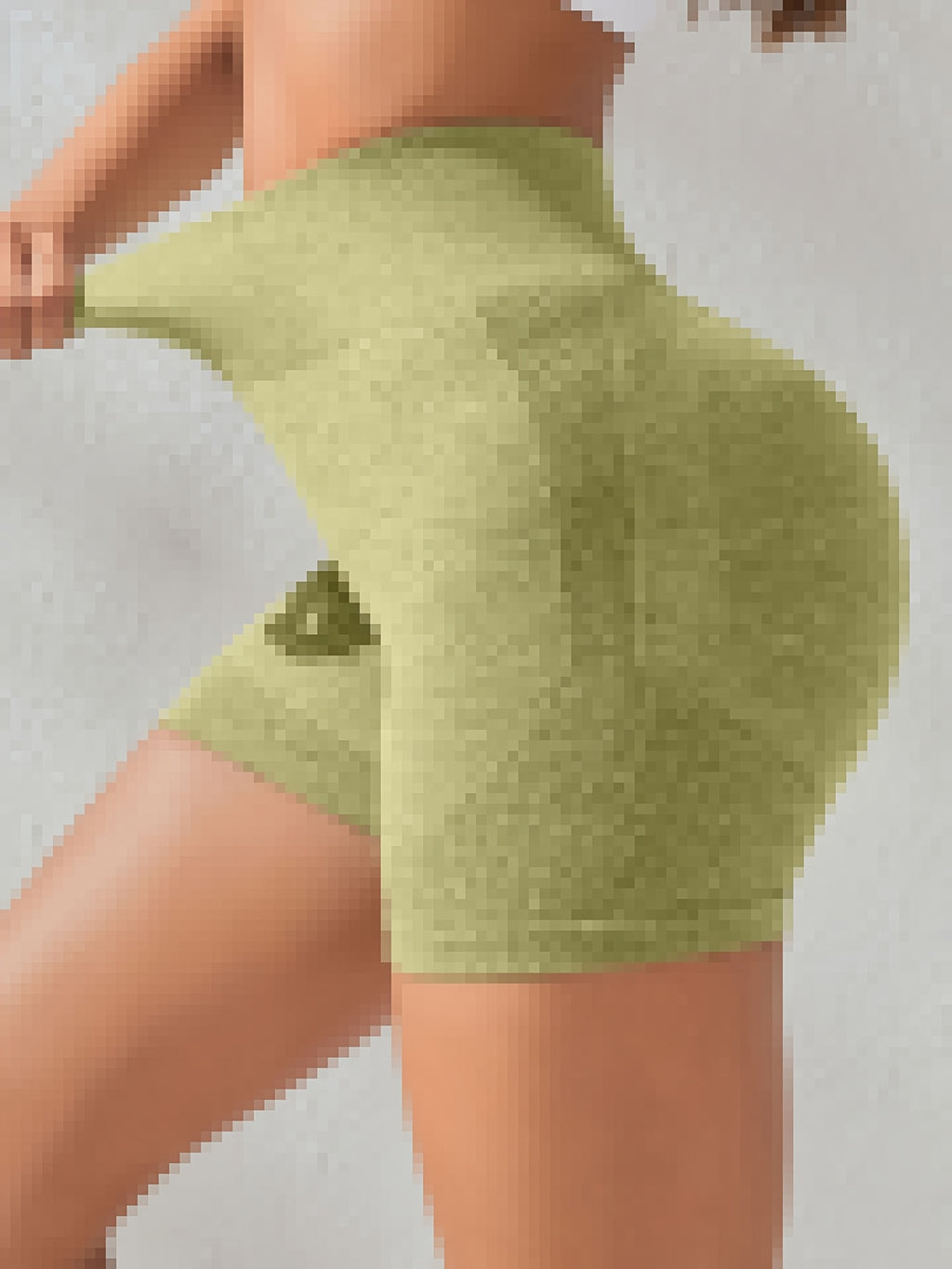 Solid Color High Waist Butt Lifting Sports Shorts, Stretchy Running Seamless Yoga Cycling Shorts, Women's Activewear