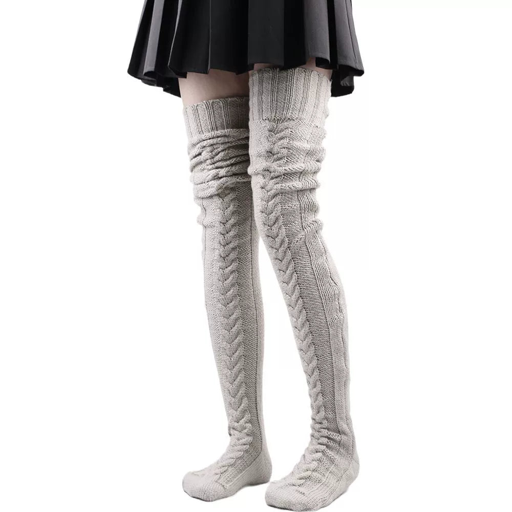 Wool Warm Feet Set Stockings over the Knee Socks Stockings