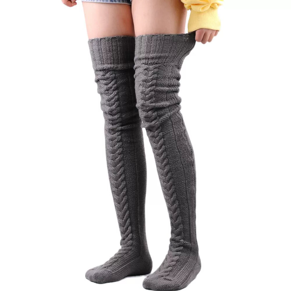 Wool Warm Feet Set Stockings over the Knee Socks Stockings