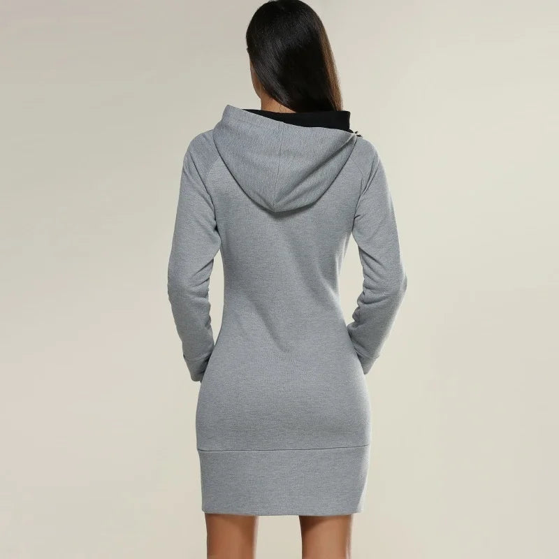 Women Hoodie Dress 2023 Spring Autumn Queen Printsd Long Sleeve Hoodie Casual Hooded Jumper Pockets Sweater Tops Women Clothing