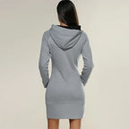 Women Hoodie Dress 2023 Spring Autumn Queen Printsd Long Sleeve Hoodie Casual Hooded Jumper Pockets Sweater Tops Women Clothing