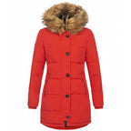 Autumn Winter 2025 New Fashion Women’s Solid Color Simple Basic Slim Fur Collar Hooded Quilted Coats Female Clothes Parkas Tops