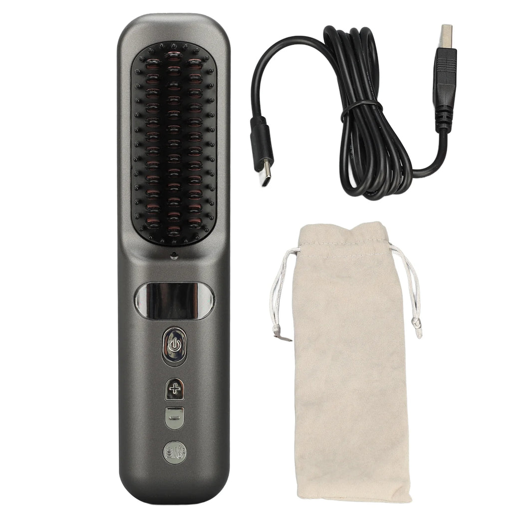 Portable Ionic Hair Straightening Brush Office Worker Straight Hair Comb