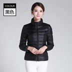 2025 Autumn Winter Women Lightweight White Duck Down Jacket Parka Female Ultra Light Down Coat Warm Puffer Outwears Short Tops