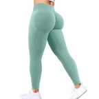 Seamless Women Solid Waist Yoga Pants Three-section Waist Sexy Hip-lifting Tight Sports Pants Fitness Exercise Yoga Pants
