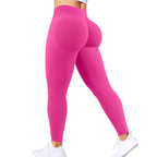 Seamless Women Solid Waist Yoga Pants Three-section Waist Sexy Hip-lifting Tight Sports Pants Fitness Exercise Yoga Pants